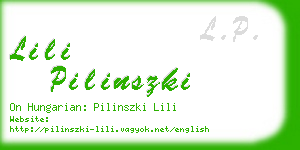 lili pilinszki business card